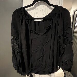 ASTR the Label Black Long Sleeve Blouse -Size L